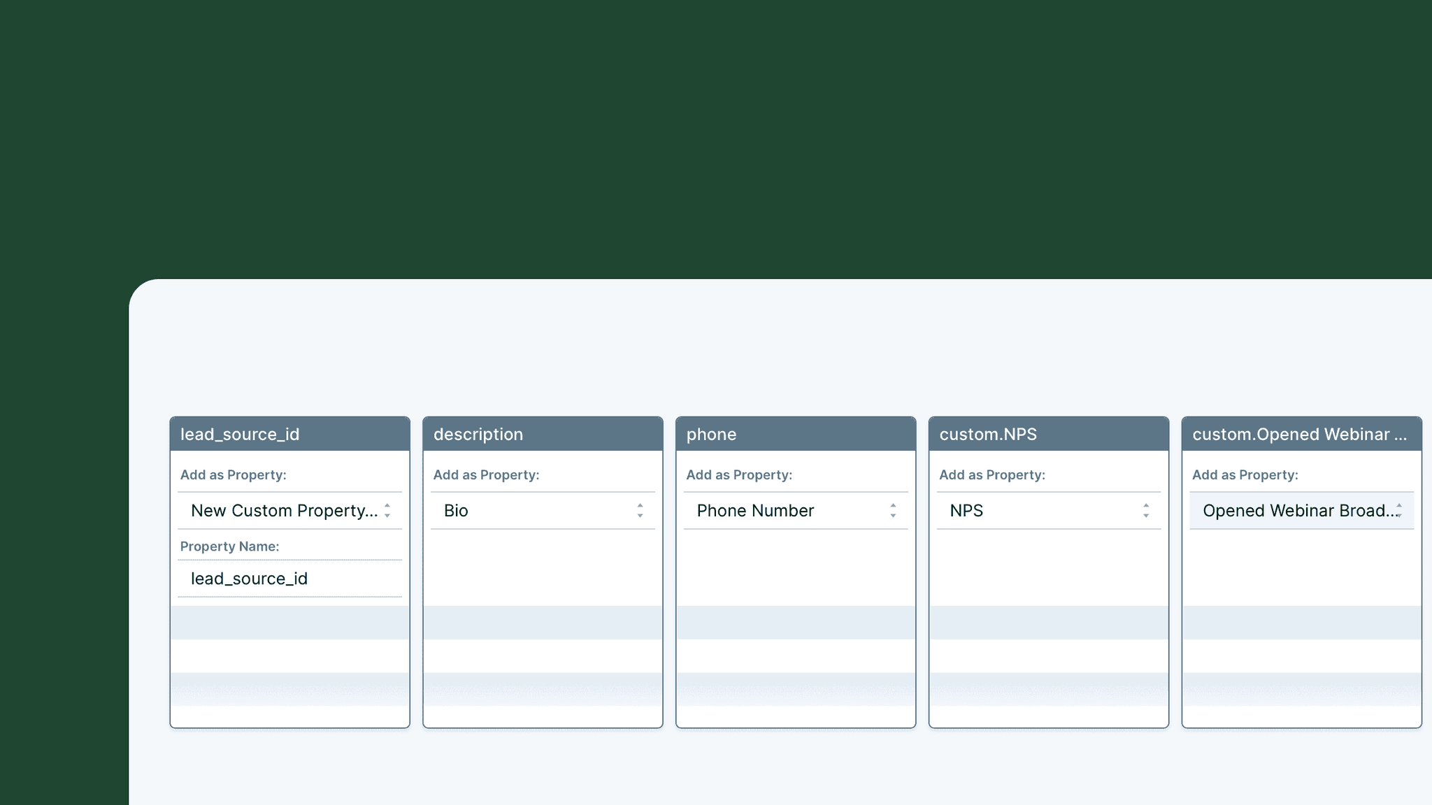 Custom Property Mapping