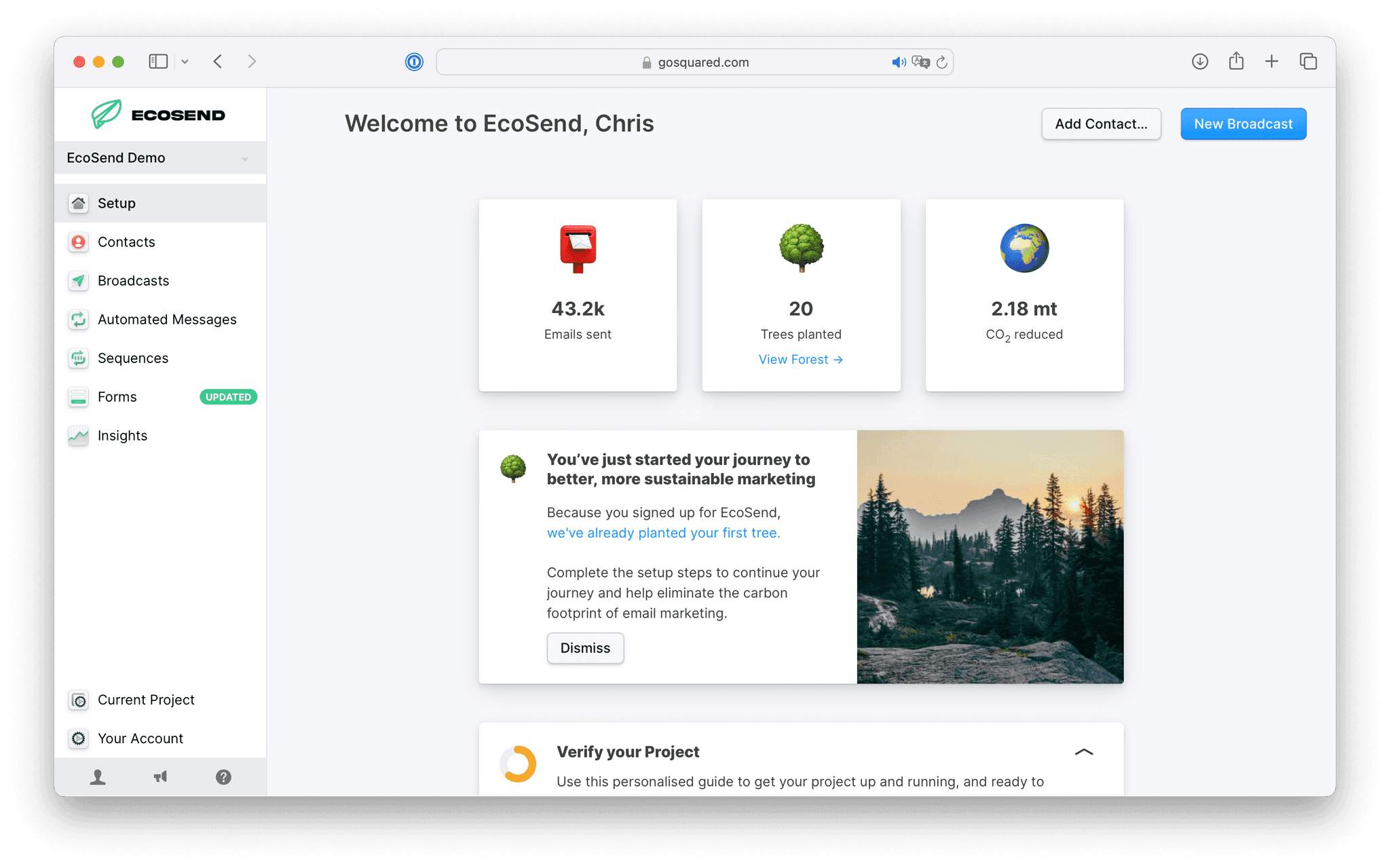Check out your trees planted in real-time